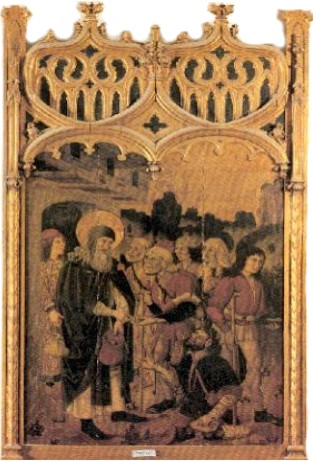 Life of San Antonio, part of the Altarpiece of San Antonio, today in the Museum of the Bishopric of Astorga.